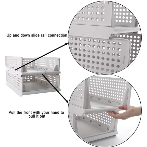 Organized Home Foldable Closet Organizer Storage Bins, Pack Of 4 - Image 3